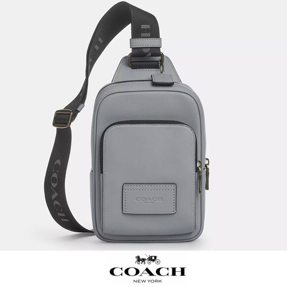 ❤️ Coach Racer Sling gray blue